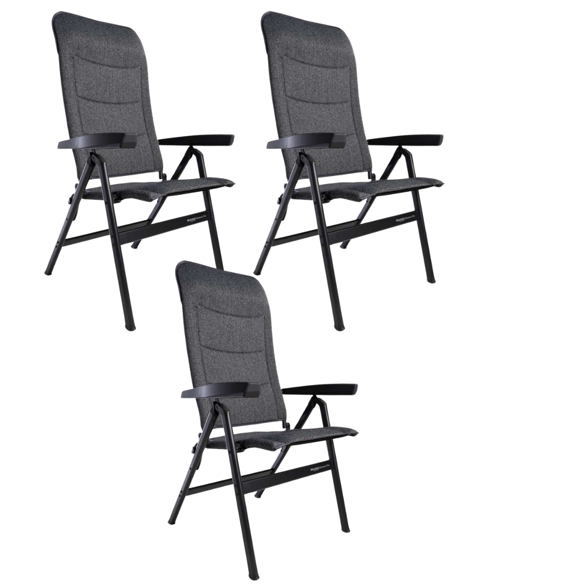WESTFIELD Campingstuhl Advancer Pro dark grey melange 3er-Set - 201-1884 DGM
