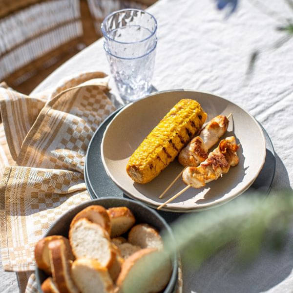 KOZIOL Geschirrset CLUB nature ash grey-desert sand 8-tlg- - Kozio-Nr. 8911465