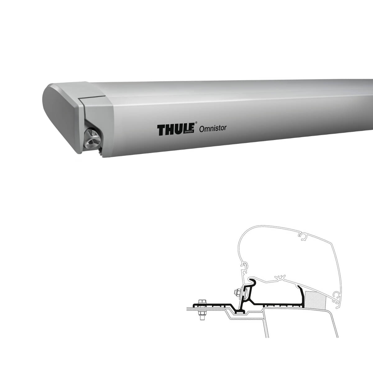 Thule Omnistor 6300 -3-25x2.50- - 302230 - Markise THULE Omnistor 6300 Mystic grau 325 cm Gehaeuse eloxiert