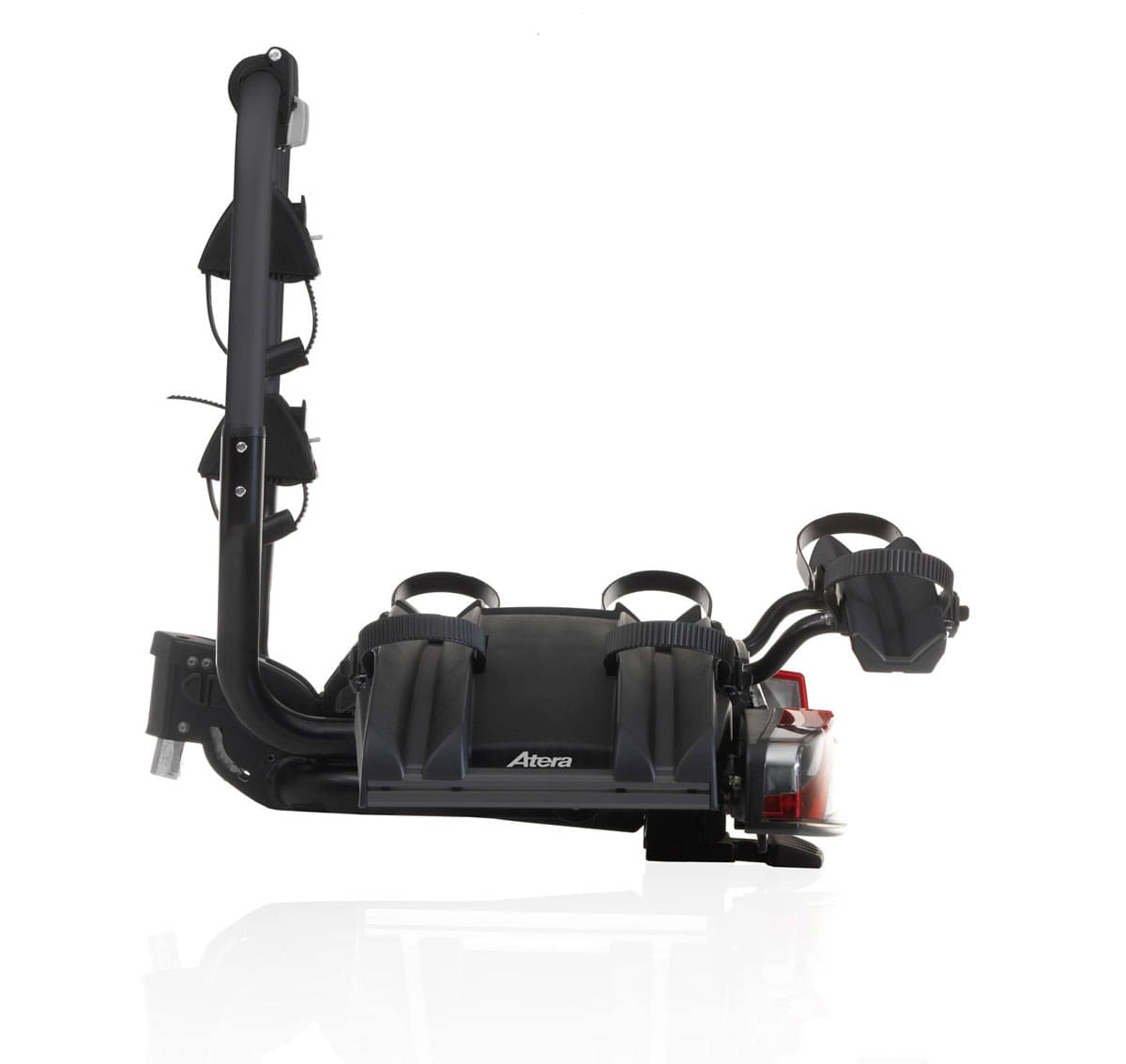 ATERA GENIO PRO Advanced 022784 Fahrradtraeger 2er Red Edition faltbar fuer 3 Raeder 2-1 plus Auffahrschiene faltbar- Fahrradtraeger fuer die Anhaengerkupplung von ATERA aus dem Allgaeu- Neueste Update-Version ab 08-2021