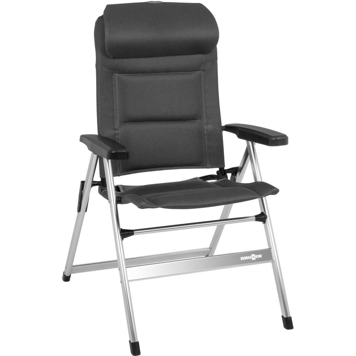 BRUNNER Campingstuhl ARAVEL H2L Dunkelgrau 2er-Set - Rolltisch TITANIUM AXIA 2 104x62 cm - 0404052N.C25 0406097N