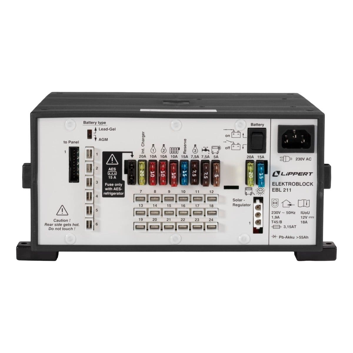 LIPPERT -ehem. SCHAUDT- Elektroblock EBL 211 mit Kontrolltafel 9990321