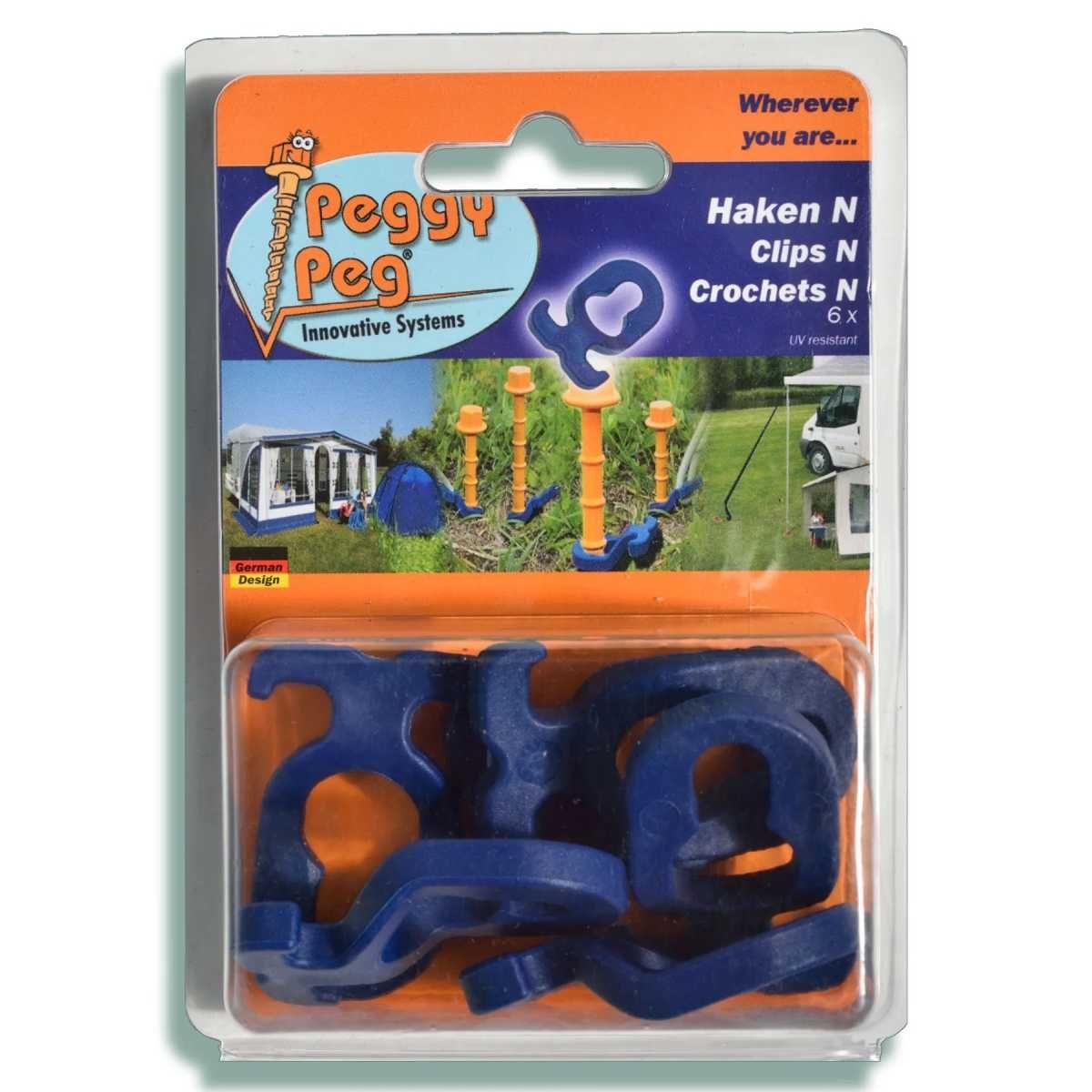 PEGGY PEG Haken Normal N zu Schraubhering N 6er Set - PP07