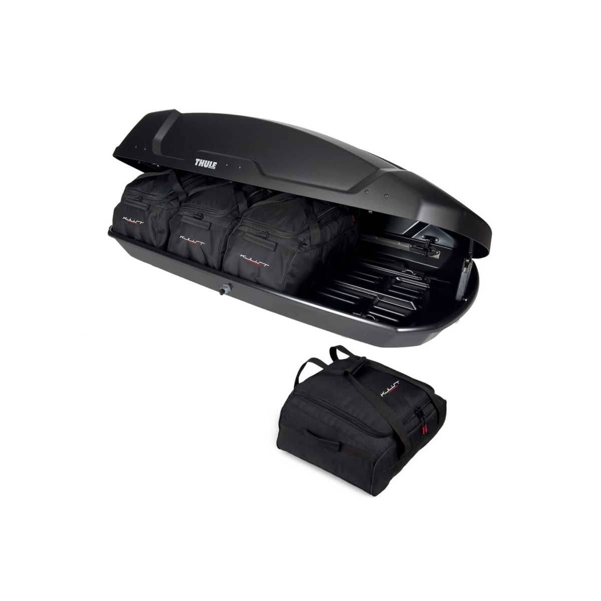 KJUST Dachboxen Taschen Set fuer Dachbox THULE FORCE XT M 4er-Set - 13150