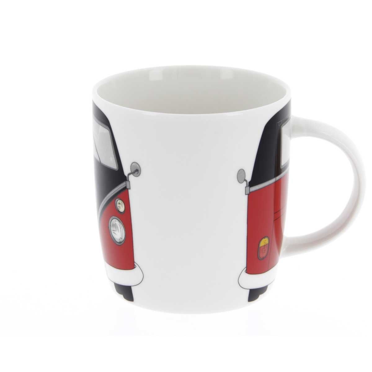 VW Collection VW T1 Bulli Bus Kaffeetasse rot-schwarz - BUTA07