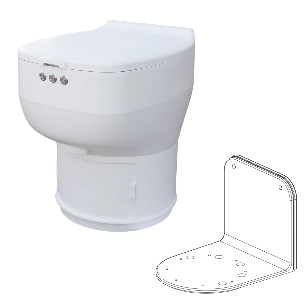 LooSeal Toilette ELITE Verschweißer-Toilette mit L-Adapter S (Thetford C220/C260 ohne Spülkasten) LooSeal Toilette ELITE Verschweisser-Toilette mit L-Adapter S -Thetford C220-C260 ohne Spuelkasten- VT-LS-004 ZH209