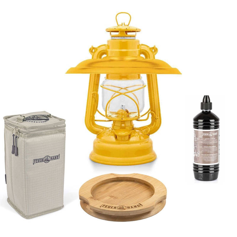 FEUERHAND Sturmlaterne 276 Signal Yellow Komplett-Set 5.0