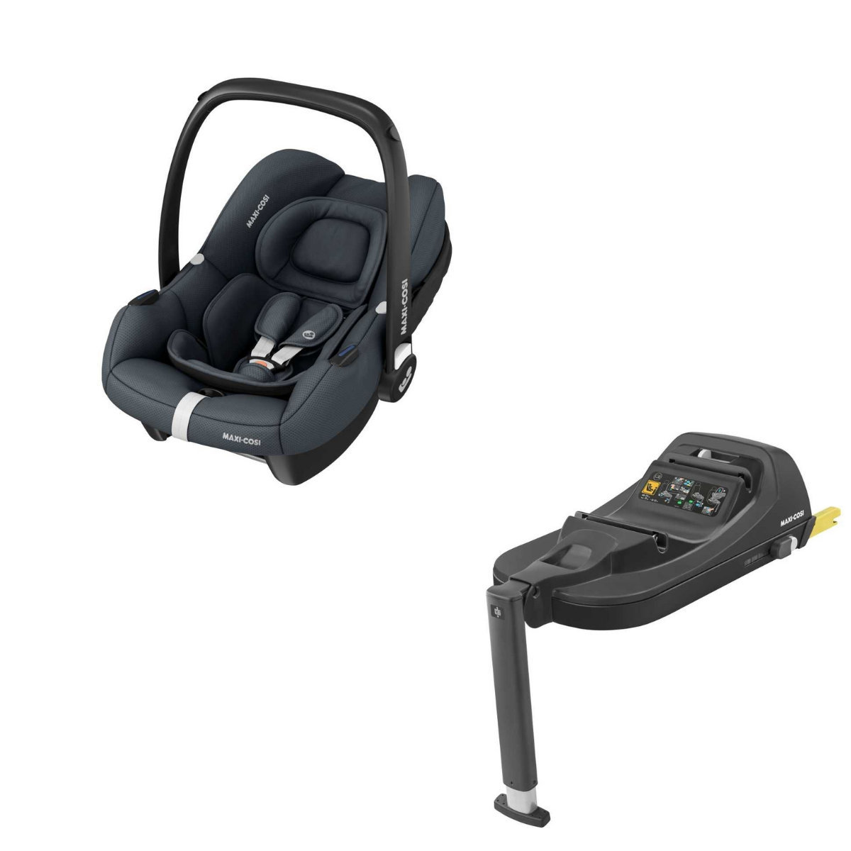 MAXI-COSI Babyschale CABRIOFIX i-Size Essential Graphite - Basisstation CABRIOFIX i-Size - 8558750112 8007057111