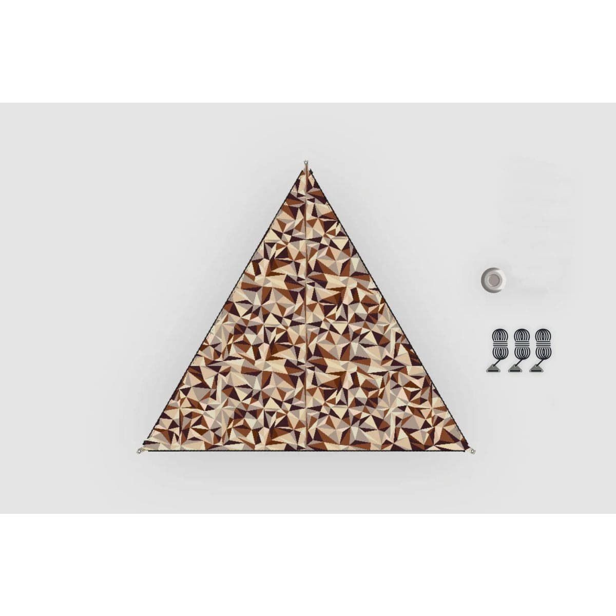 BENT Verbindbares Sonnensegel TC-Zip-Canvas Single Nature Druck Earth - RV Schwarz - 50241