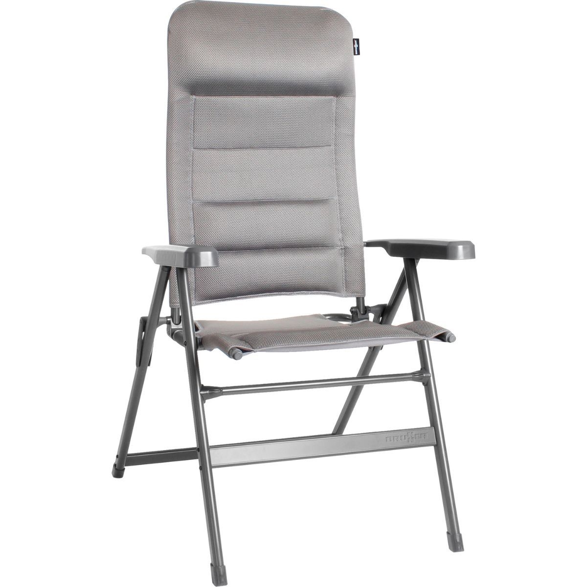 BRUNNER Campingstuhl ARAVEL 3D - M Hellgrau 2er-Set - Rolltisch TITANIUM AXIA 2 104x62 cm - 0404065N.C07M 0406097N