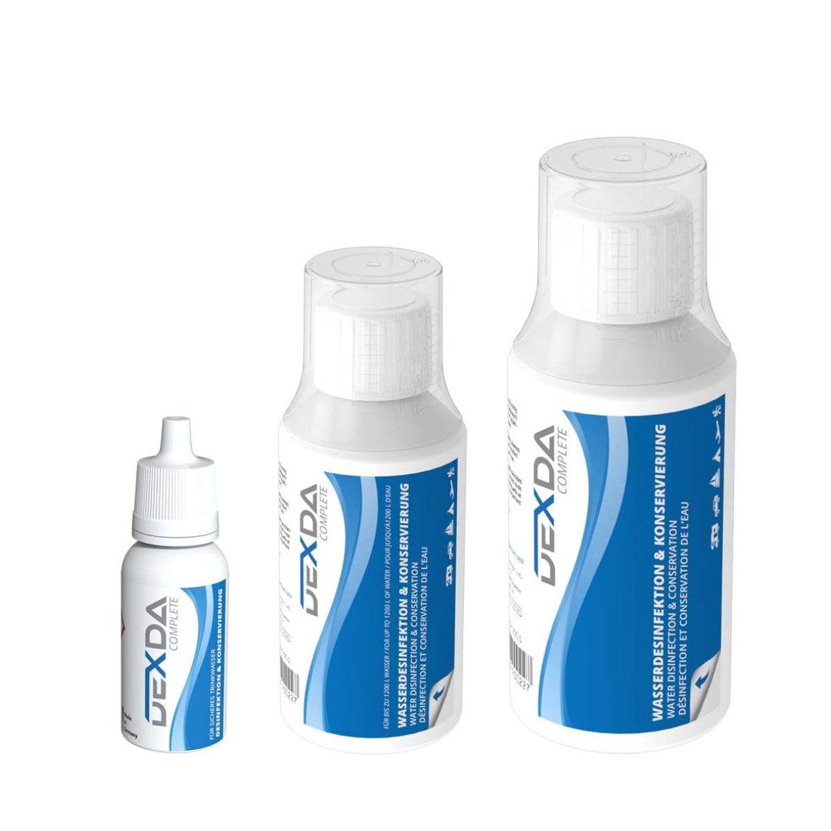 WM AQUATEC Dexda Complete Desinfectie en conservering WM AQUATEC Dexda Complete Desinfektion und Konservierung – 12 ml- 120 ml- 500 ml oder 5 L