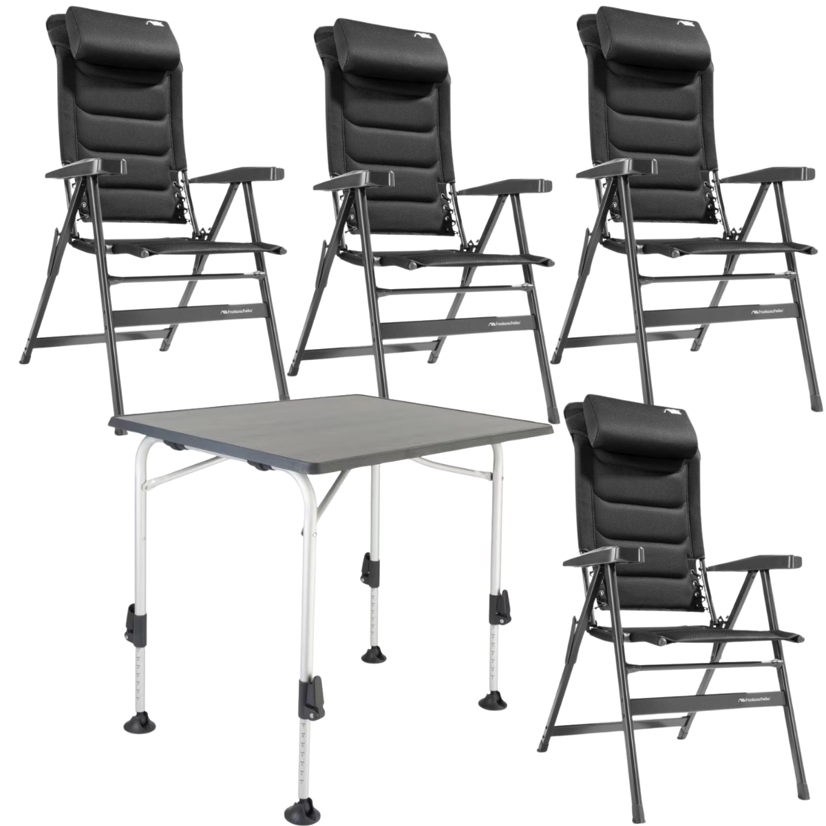 FF Kollektion Stuhl HighQ Comfortable Blackline 4er-Set & Tisch HighQ Blackline 115x70 cm FF Kollektion Stuhl HighQ Comfortable Blackline 4er-Set & Tisch HighQ Blackline 115x70 cm