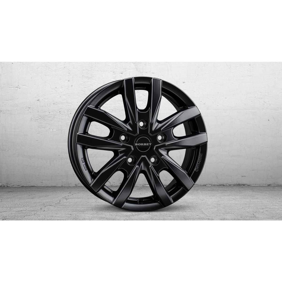 BORBET Alufelge CW5 black matt 16 Zoll fuer Fiat Ducato Heavy ab Bj. 07-2006 4er-Set - CW5 60668130578-1BM