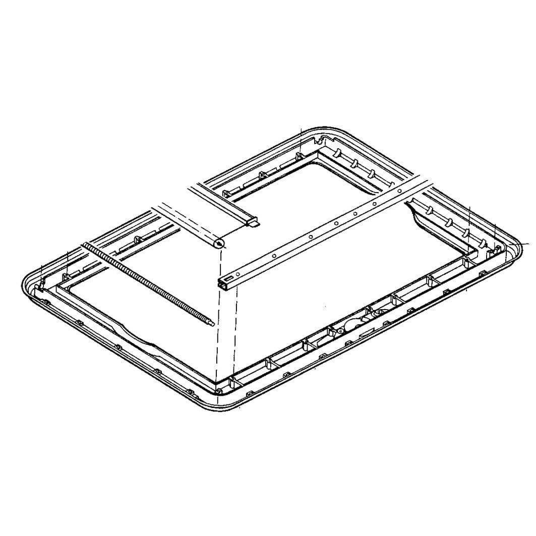DOMETIC reserveonderdeel binnenframe zonder toebehoren voor Heki 1, grijs Dometic Seitz Innenrahmen ohne Anbauteile grau fuer Heki 1
