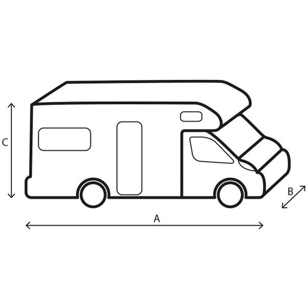 BRUNNER Camper Cover SI 6M 700 - 750 cm Schutzhuelle fuer Teilintegrierte 7241509N