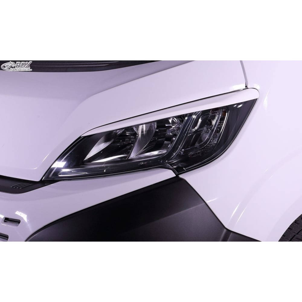 RDX Scheinwerferblenden Boeser Blick FIAT Ducato-CITROEN Jumper-PEUGEOT Boxer ab Bj. 2014 Weiss Glanz - RDSB164-WS