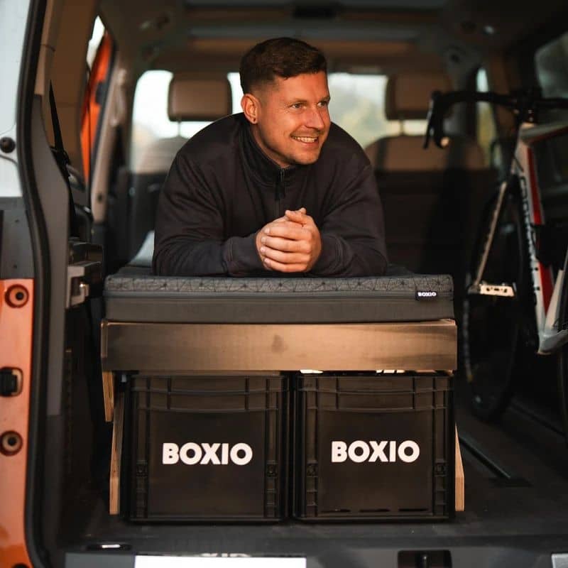 BOXIO - RACK Modulares Campingbett inkl. Fuss-Set- Bundle XS - BOX-BED-BUNDLE-XS