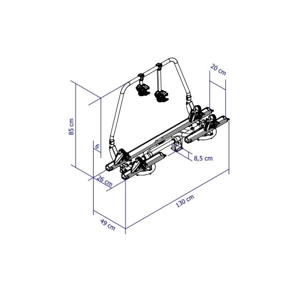 Thule Caravan Superb XT Black Short - 302030 - Fahrradtraeger THULE Caravan Superb XT Black Short Deichseltraeger