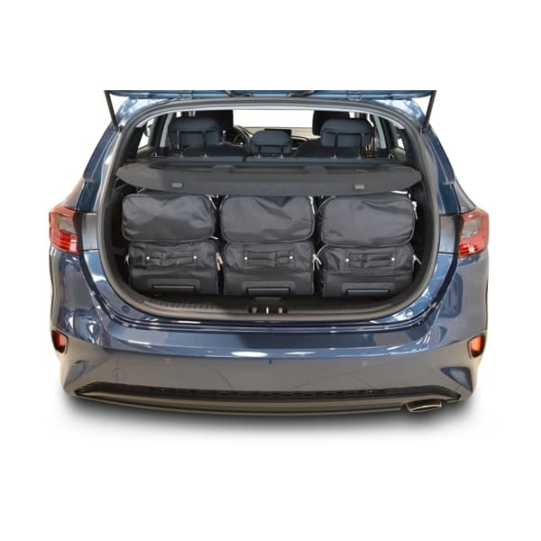 Car Bags K12101S Kia Ceed Bj- 18-heute m- verstellb- Ladeboden in oberer Pos- Reisetaschen Set- Auf Ihr Auto massgeschneidert- Das Original