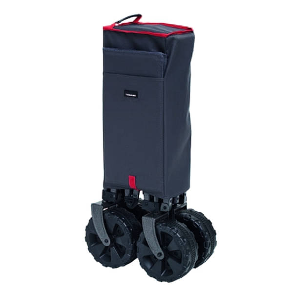 TRIGANO Bollerwagen ALL-TERAIN faltbar- Grau-Rot - M-M050F04