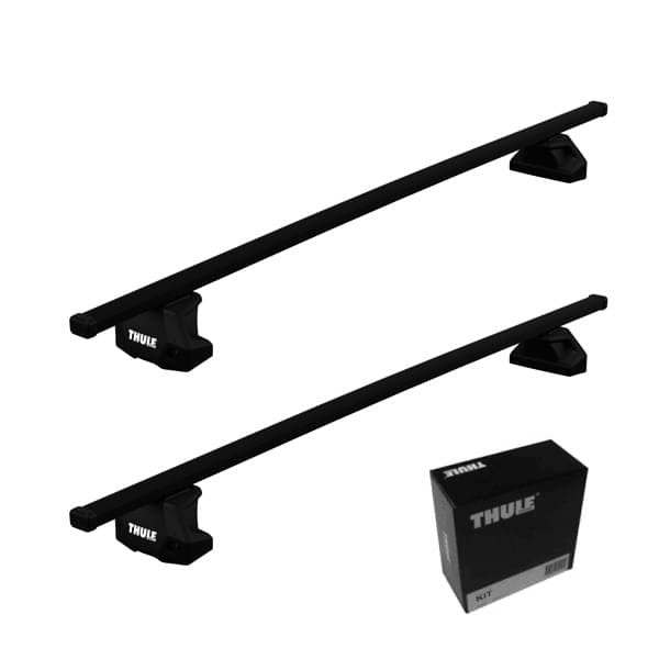 Dachträger BMW iX SUV 22- Fixpkt. THULE Stahl Kompletter Thule Dachtraeger Evo mit SquareBar Stahl Vierkantprofilen