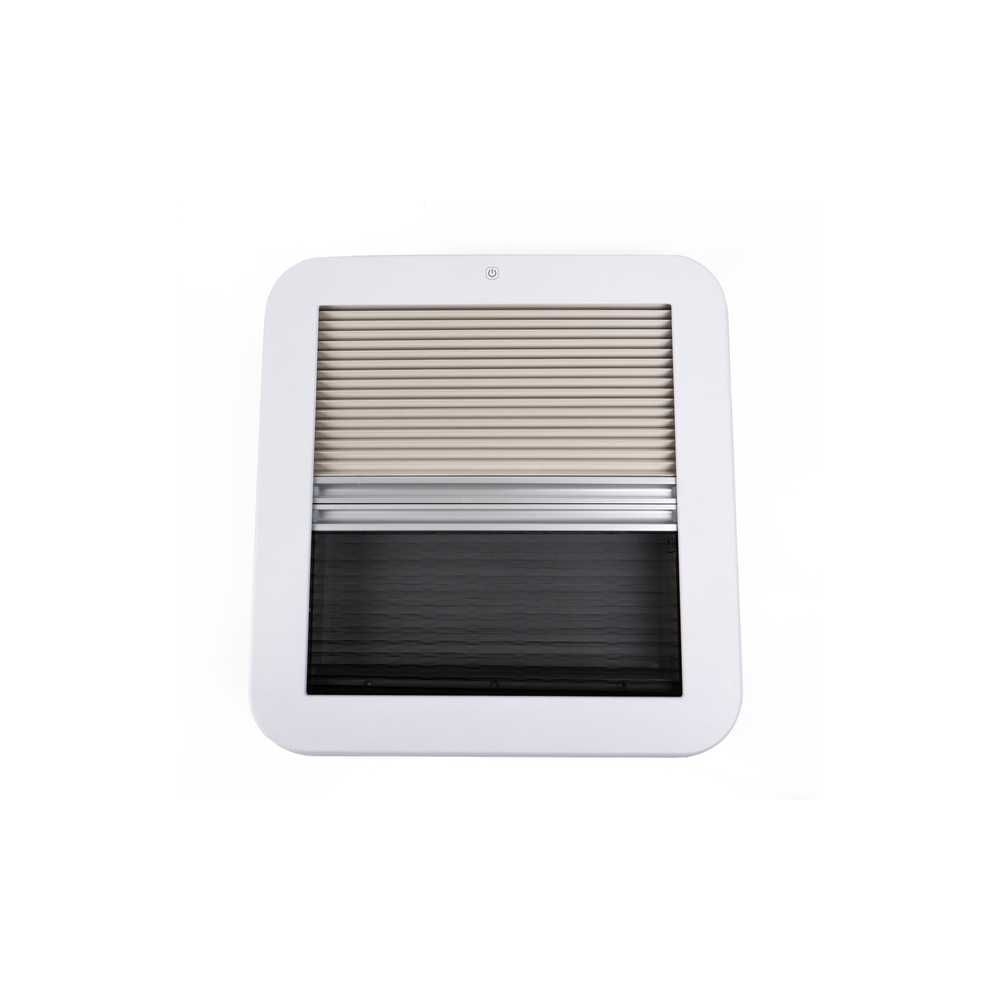 CARBEST Dachhaube SkyLight 400 x 400 mm mit Zwangsbelueftung Dachstaerke 28-50 mm Grau getoent - 318027