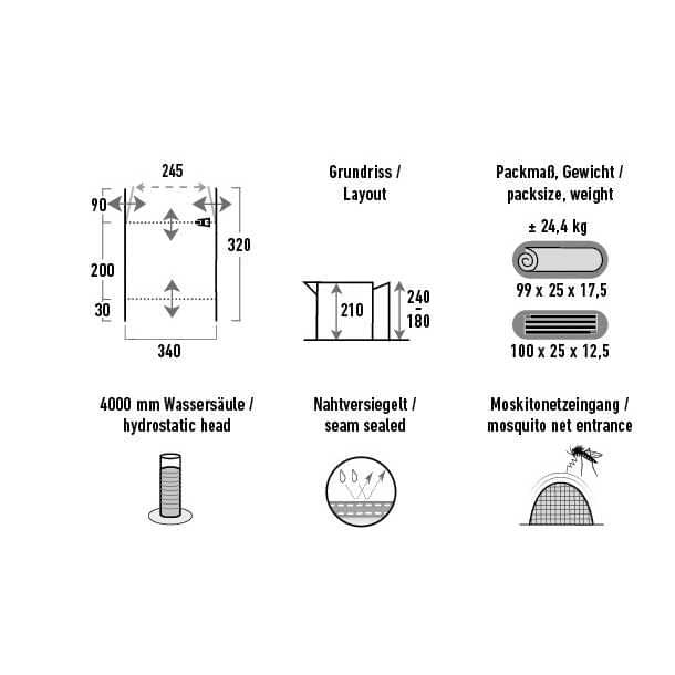 HIGH PEAK Busvorzelt Tramp 2.0 - 14142