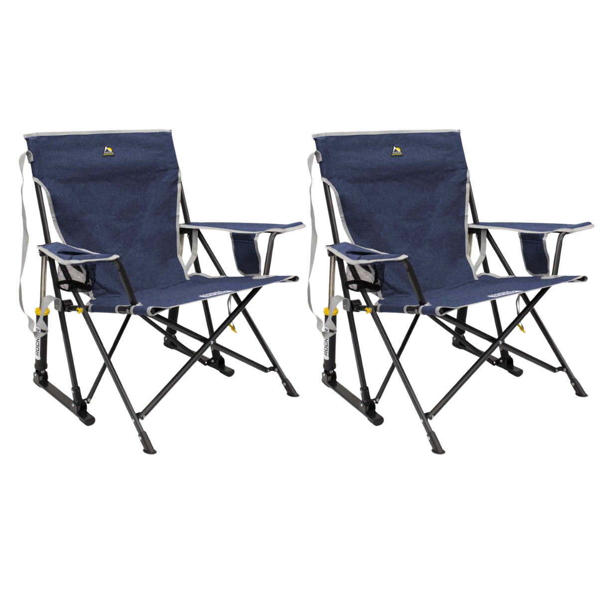 Set GCI faltbarer Schaukelstuhl Kickback Rocker Heathered Indigo 2 Stühle Set GCI faltbarer Schaukelstuhl Kickback Rocker Heathered Indigo 2 Stuehle - 410145