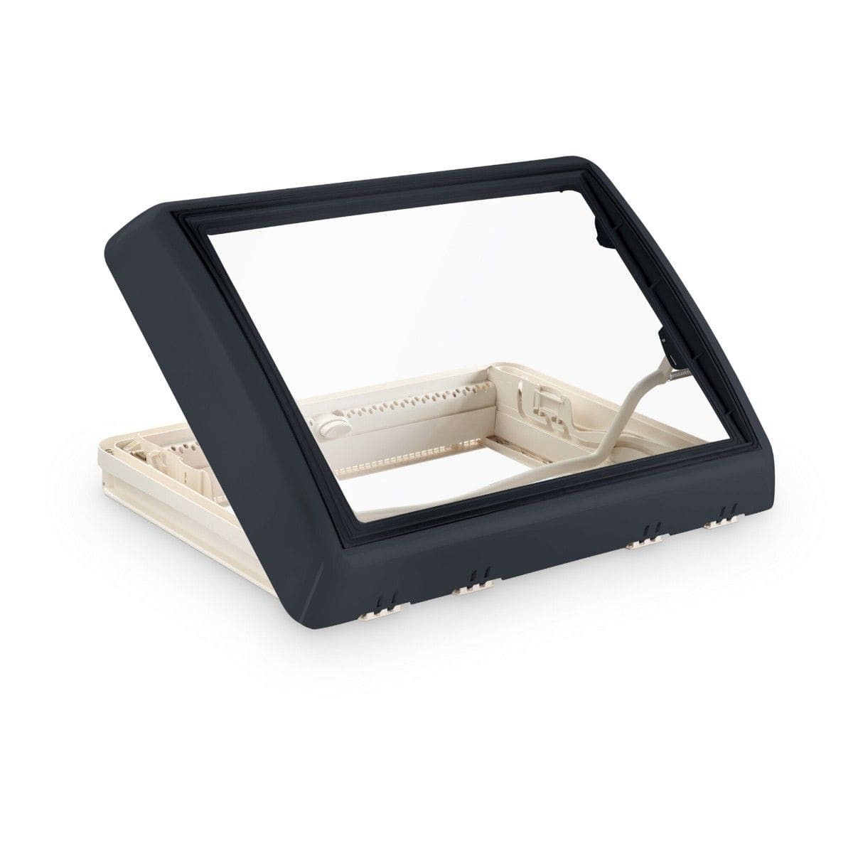 DOMETIC reserveonderdeel vervangend glas zonder montagedelen voor Midi Heki / Midi Heki Style, donkergrijs Dometic Seitz Drucktaster mit Montageteilen fuer Mini Heki