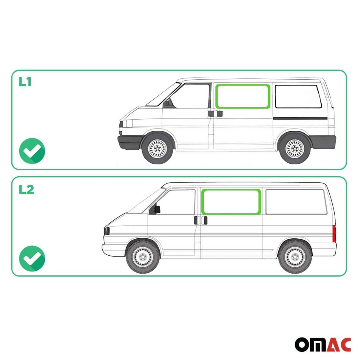 OMAC Seitenfenster Seitenscheibe VW T4 L1/L2 Bj. 1990-2003 Vorne Links OMAC Seitenfenster Seitenscheibe VW T4 L1-L2 Bj. 1990-2003 Vorne Links - 7521405-1FSFL