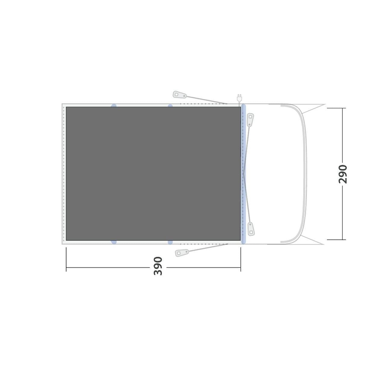 Outwell Zeltunterlage fuer Familienzelt Hayward Lake 4 Air TC - 170960