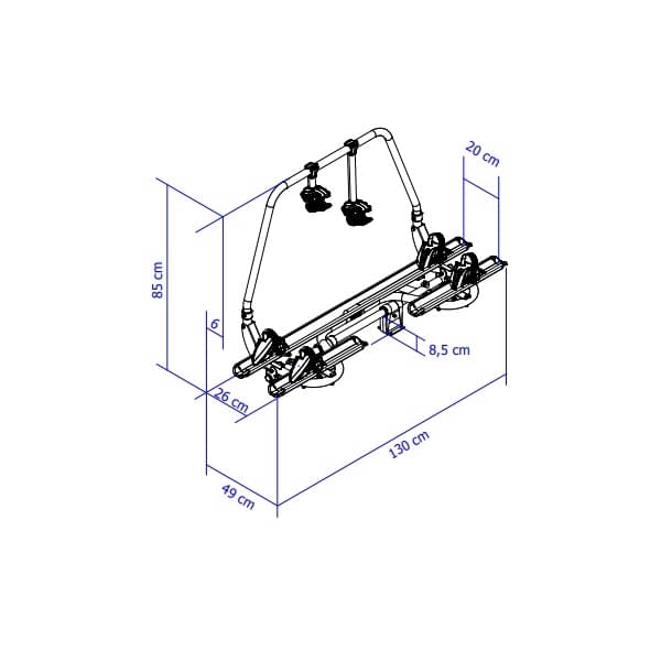 Thule Caravan Superb XT Black Short - 302030 - Fahrradtraeger THULE Caravan Superb XT Black Short Deichseltraeger