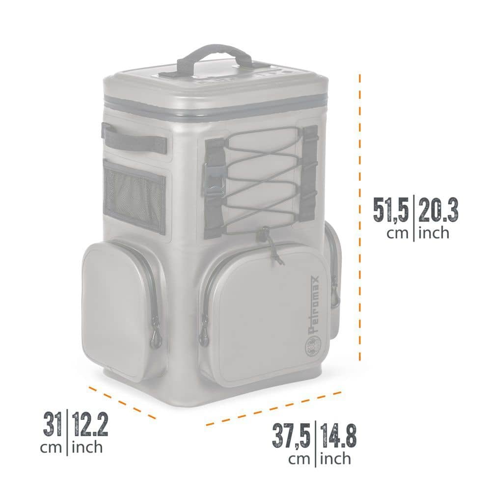 PETROMAX Kuehlrucksack 17 Liter grau - kx-bkpk17-grau
