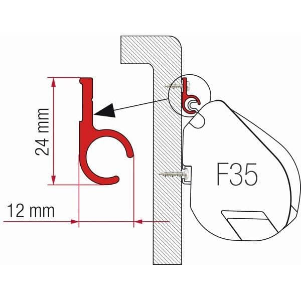 FIAMMA Adapter Rail 400 fuer Markise F35 02361-01C