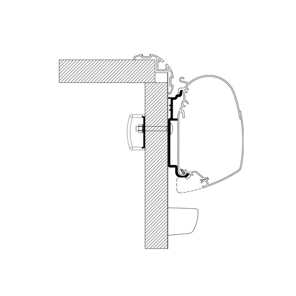 THULE Adapter Knaus 2017 Set fuer Markise 5200 301681