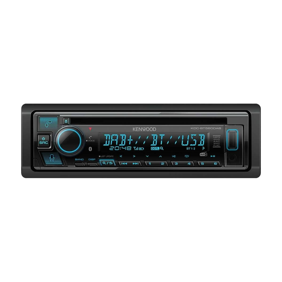 KENWOOD 1-DIN Autoradio mit CD-Laufwerk und roter Beleuchtung KDC-BT560DAB