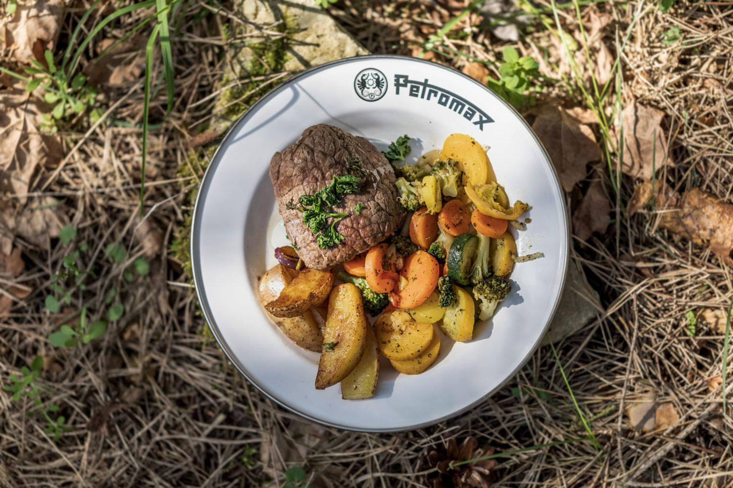 PETROMAX Emaille Teller weiß 2 Stück Ø 22 cm PETROMAX Emaille Teller weiss 2 Stueck Ø 22 cm px-plate-w