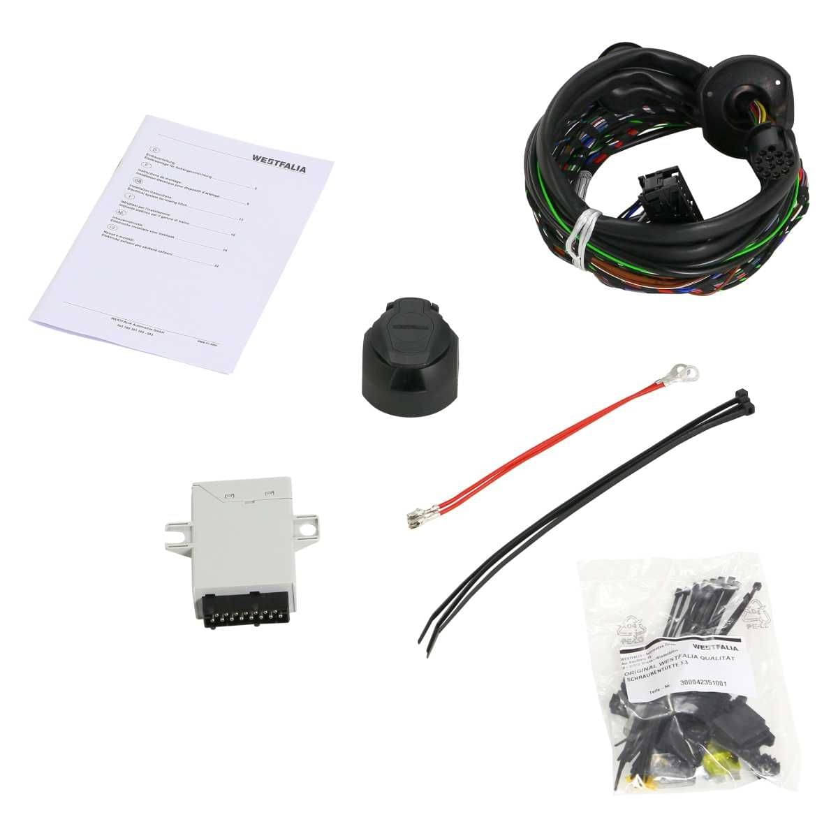 Westfalia Abnehmbare Anhaengerkupplung fuer BMW X3 -E83- -BJ 09-2003-12-2011- - im Set mit 13-pol. fahrzeugspezifischem Elektrosatz - 303304900113