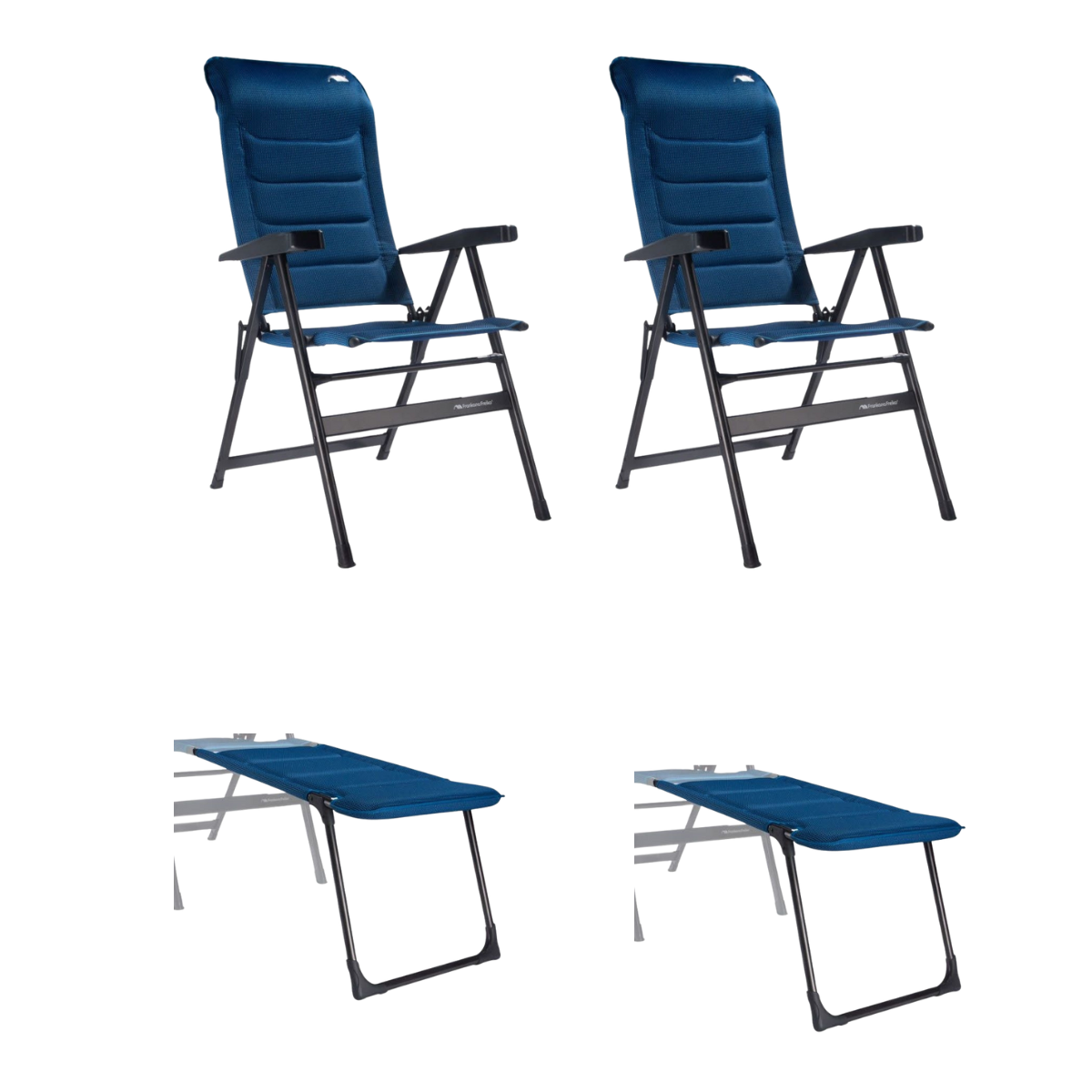 FF Kollektion Stuhl HighQ Basic Blueline & Beinauflagen 2er-Set