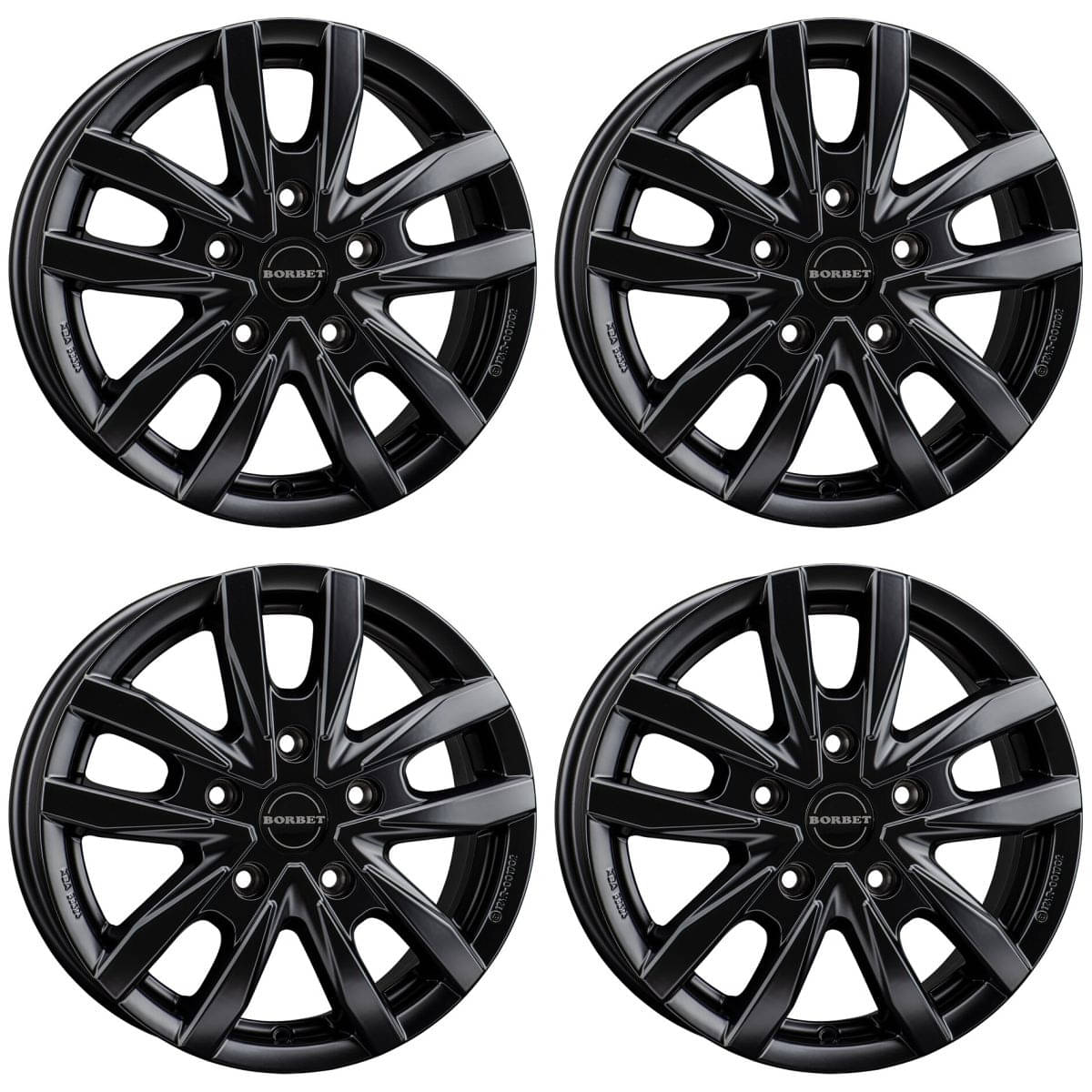 BORBET Alufelge CW5 black matt 16 Zoll fuer Fiat Ducato Light ab Bj. 07-2006 4er-Set - CW5 60668118571-1BM