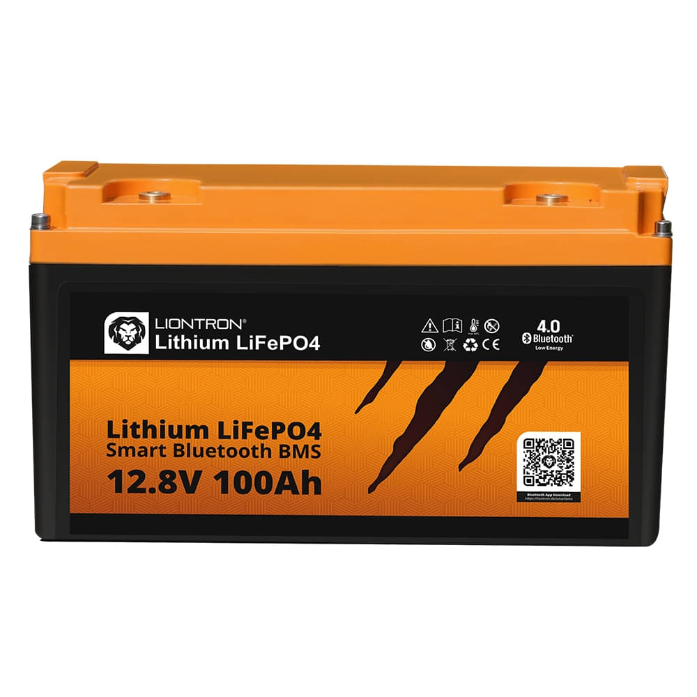 LIONTRON Lithium-Batterie LiFePO4 12-8V 100Ah LXArctic smart BMS mit Bluetooth- Marine IP67 - LISMART12100LX-MA
