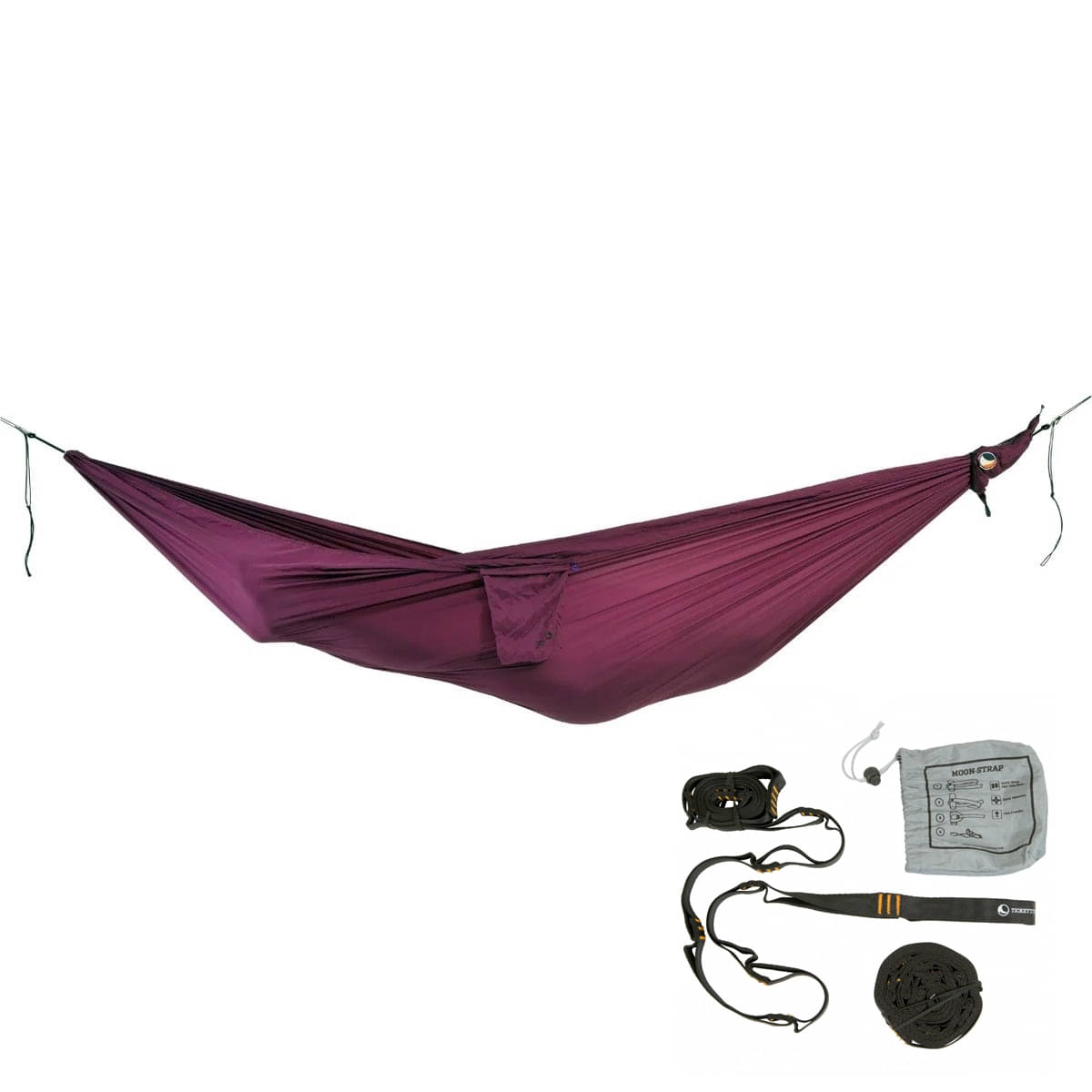 TICKET TO THE MOON Compact Hammock Haengematte Plum inkl. Moon Straps - TMC78 TMSTRAP