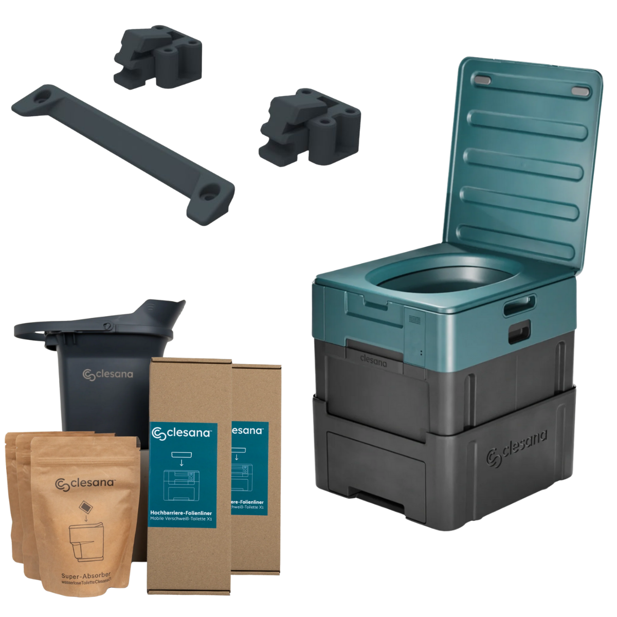 CLESANA X1 - die mobile Verschweiss-Toilette - Premium-Set - EU-10010030 EU-10040020 EU-10020020 EU-10020050 EU-10040060