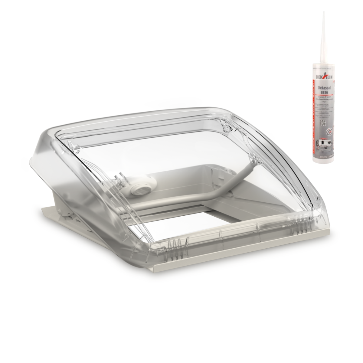 DOMETIC Mini Heki FL 40x40cm Dachhaube Dachstaerke 43-60mm ohne Zwangsentlueftung - DEKAseal Dichtmasse - 9620008618