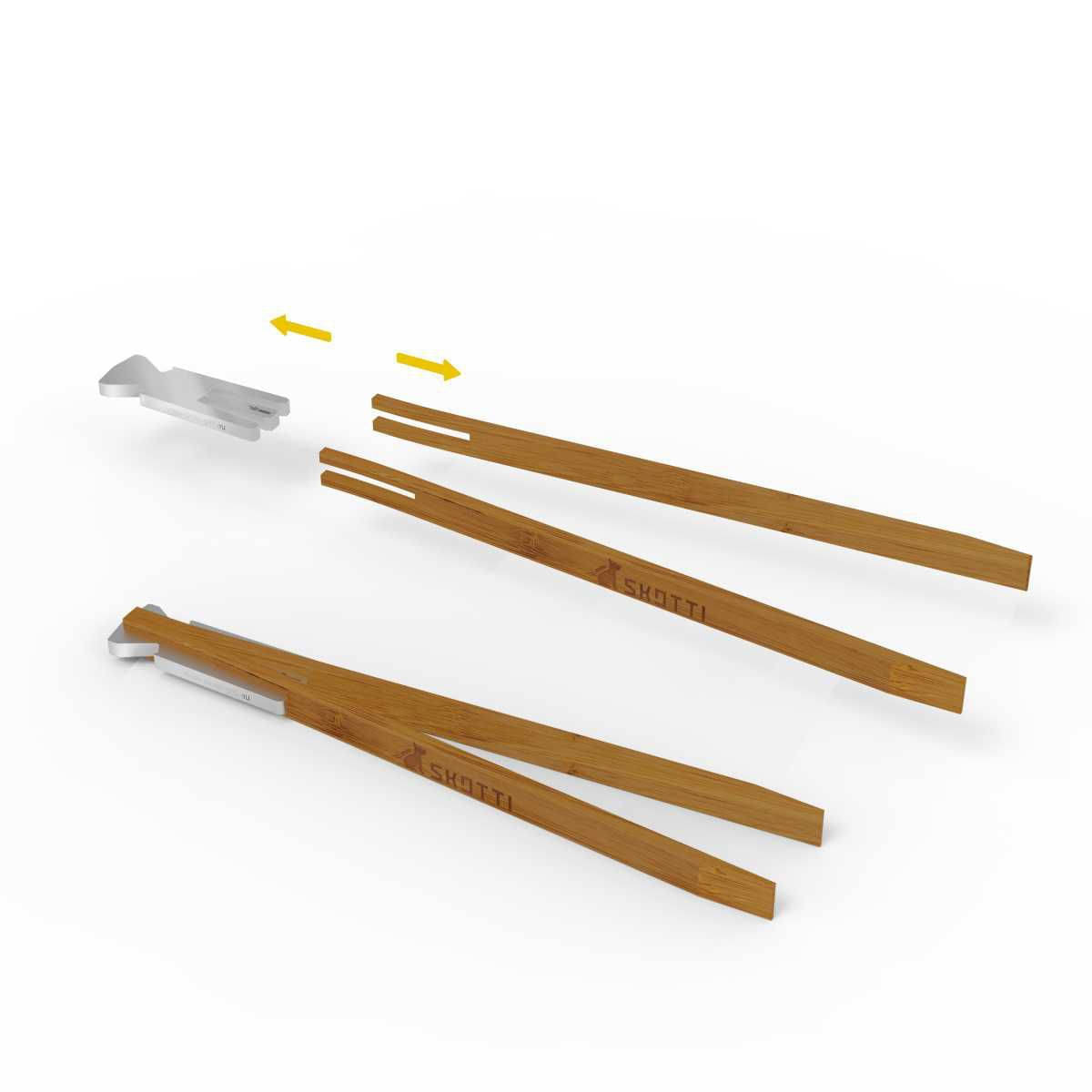 SKOTTI TONGS Grillzange- Holz-Aluminium - SK036