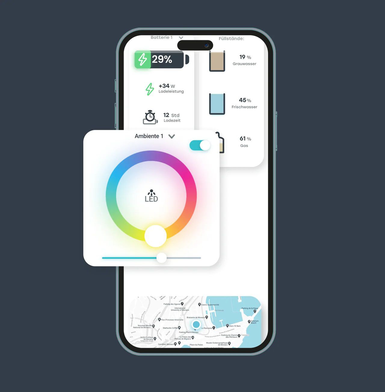 REVOTION Smarthome fuer Camper NODE-Ambient - Licht Dimmen - Farbsteuerung NODE Ambient