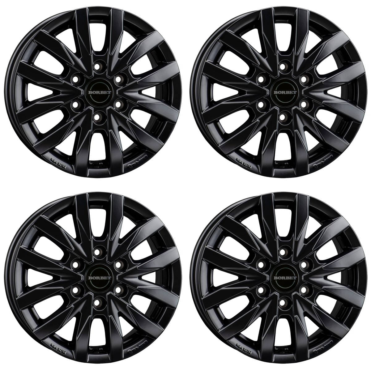 BORBET Alufelge CW6 black matt 16 Zoll fuer MB Sprinter-VW Crafter 4er-Set - CW6 65662130684-1BM