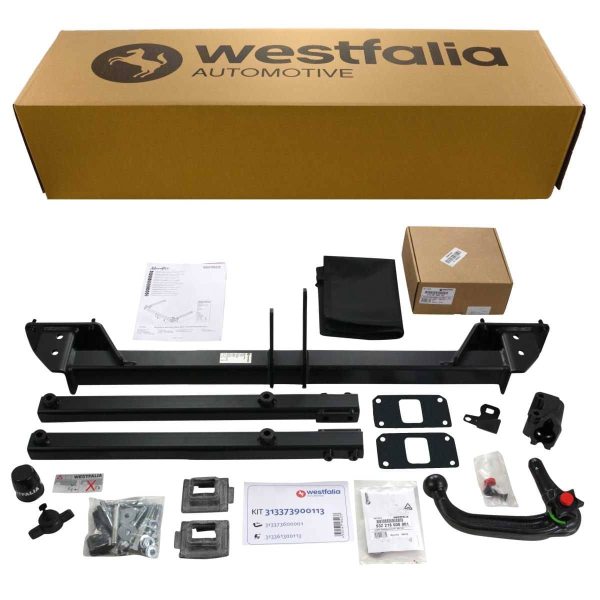 Westfalia Abnehmbare Anhaengerkupplung fuer Mercedes E-Klasse Kombi -S212- -BJ 09-2009-03-2016- CLS Shooting Brake -X218- -BJ 10-2012-12-2017- - im Set mit 13-pol. fahrzeugspezifischem Elektrosatz - 313373900113