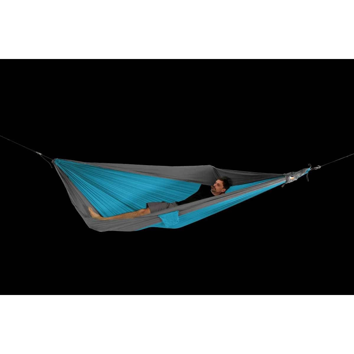 TICKET TO THE MOON King Size Hammock Haengematte Aqua - Dark Grey inkl. Nautical Ropes - TMK1503 TMROPE