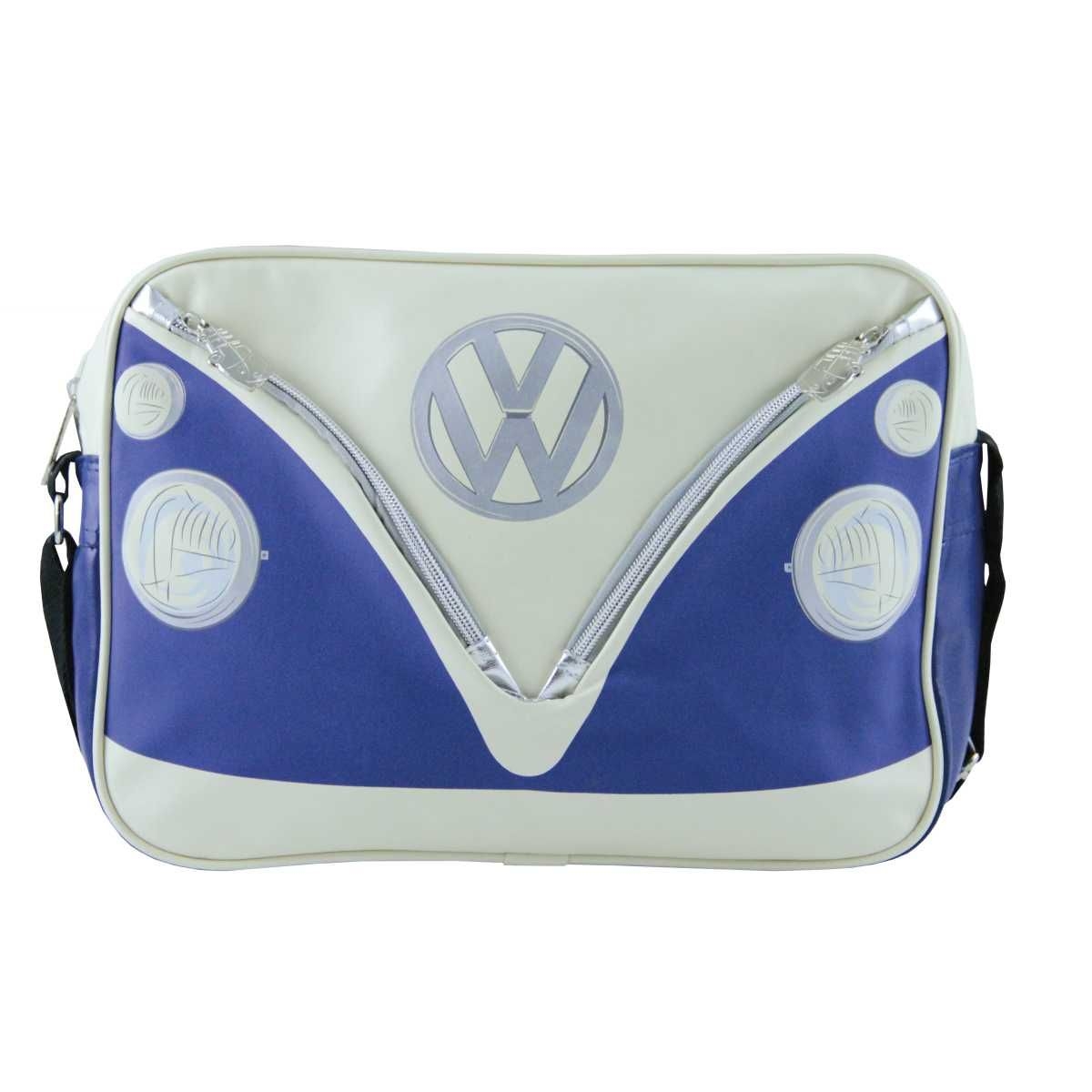 VW Collection VW T1 Bulli Bus Schultertasche blau-weiss - BUSL02